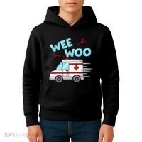 Ems Ambulance Wee Woo Paramedic Emt Gift Boo Boo Bus Kids Hoodie thumb 4