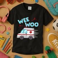 Ems Ambulance Wee Woo Paramedic Emt Gift Boo Boo Bus Kids T-Shirt thumb 3