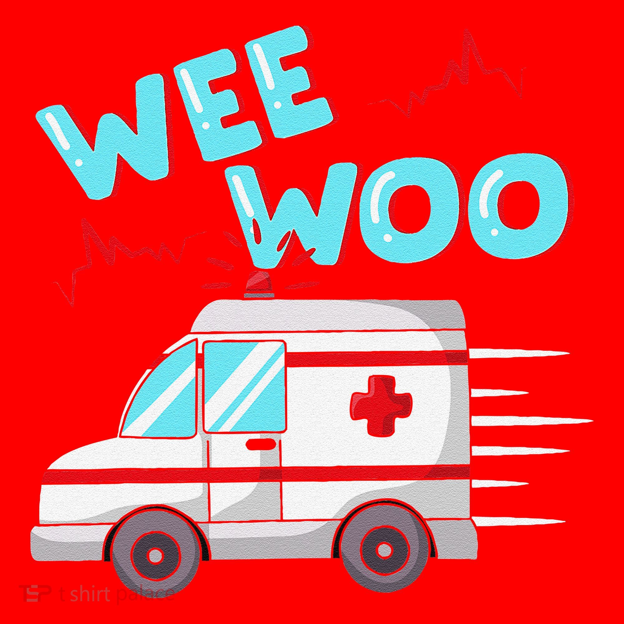 Ems Ambulance Wee Woo Paramedic Emt Gift Boo Boo Bus Santa Hat
