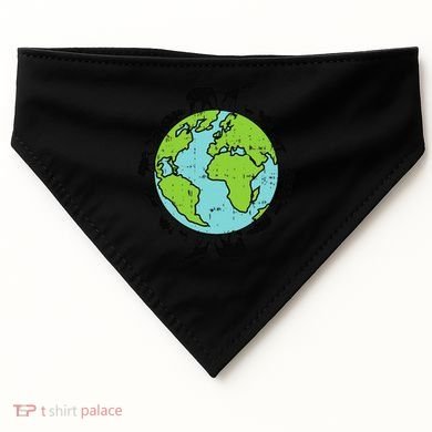 Earth Animals Wildlife Conservation Environmentalist Gift USA-Made Doggie Bandana