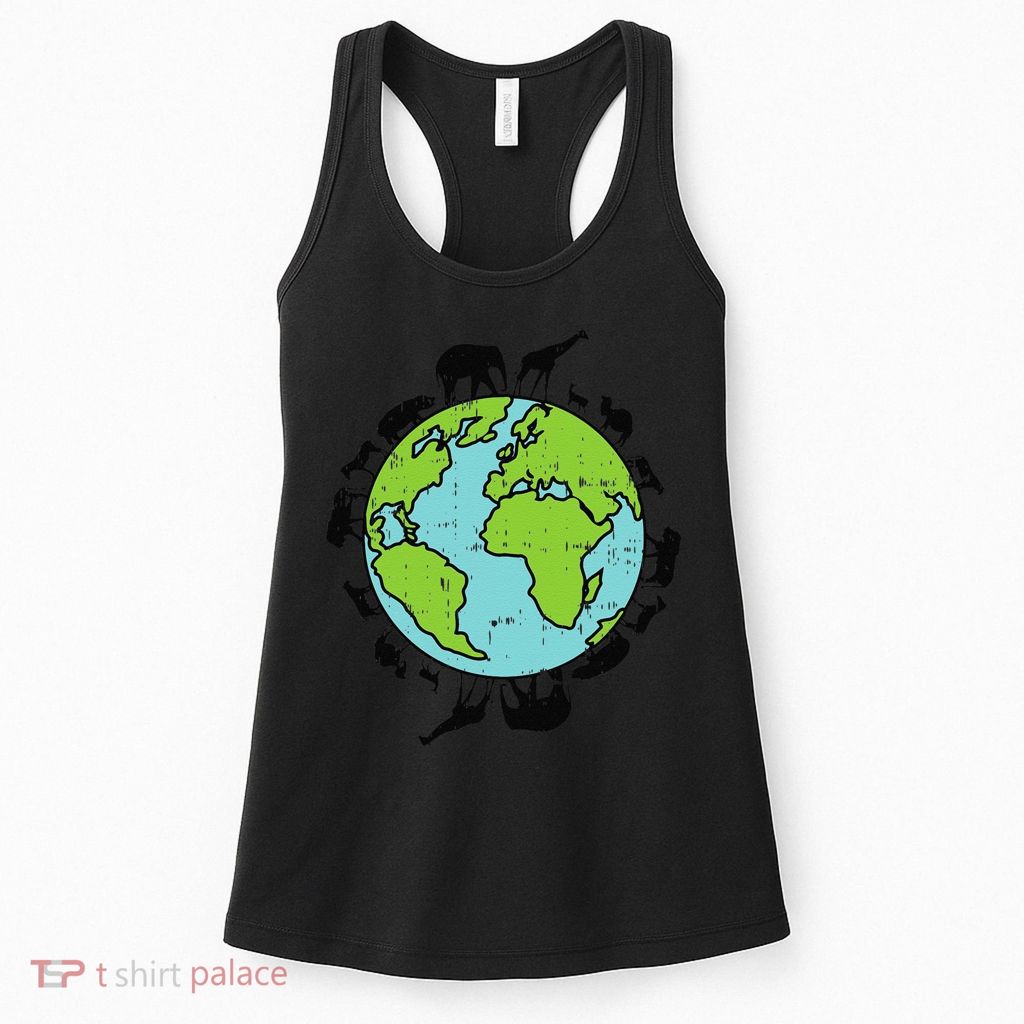 Earth Animals Wildlife Conservation Environmentalist Gift Women's Tank Top