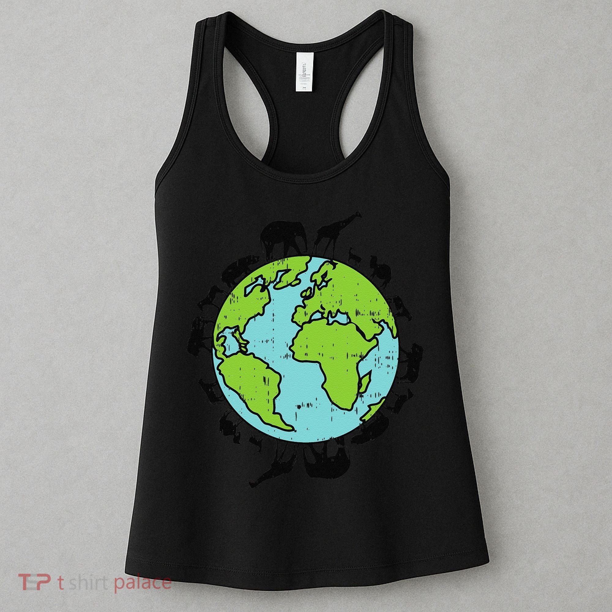 Earth Animals Wildlife Conservation Environmentalist Gift Women's Tank Top