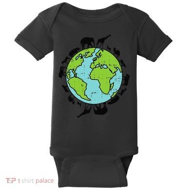 Earth Animals Wildlife Conservation Environmentalist Gift Baby Bodysuit
