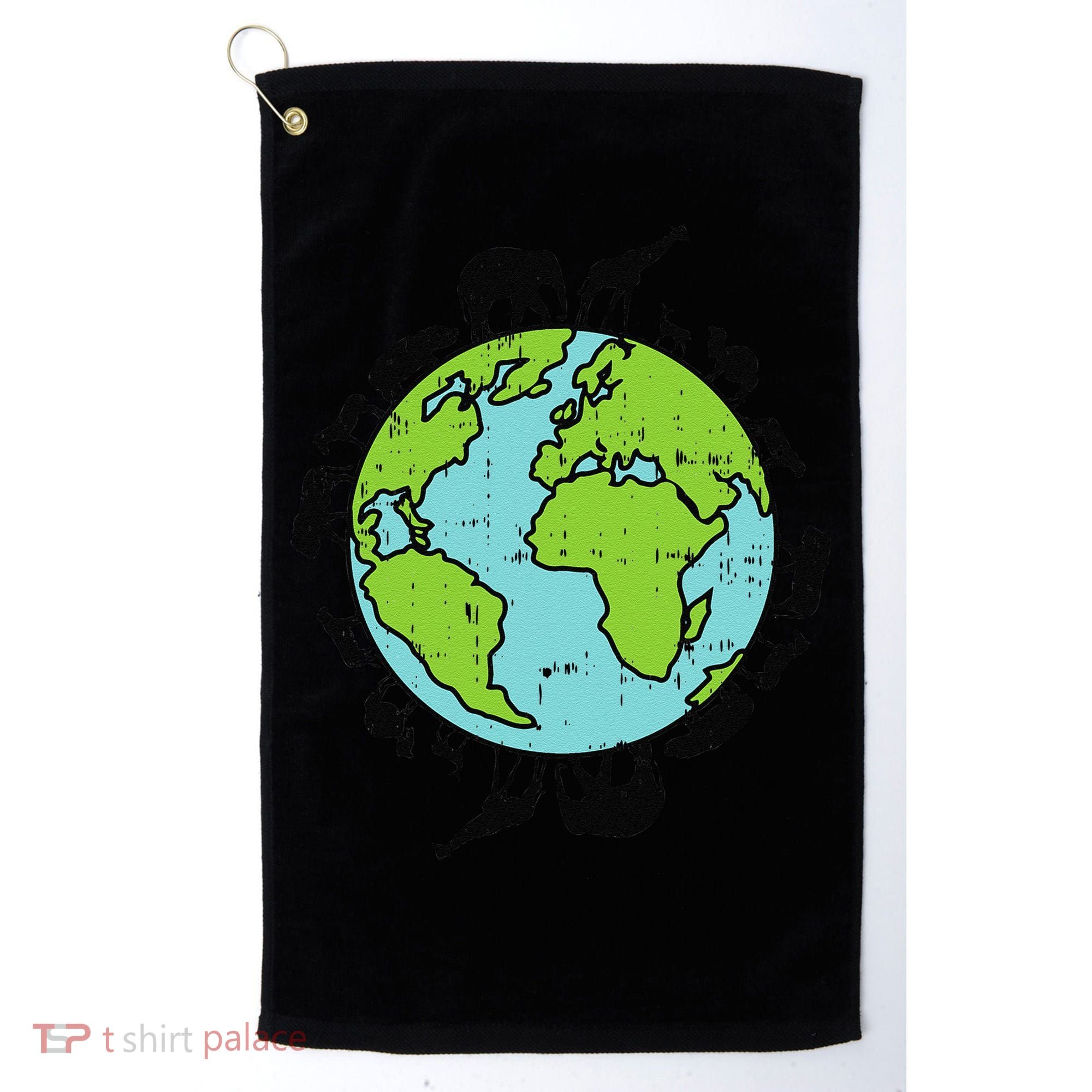 Earth Animals Wildlife Conservation Environmentalist Gift Golf Towel