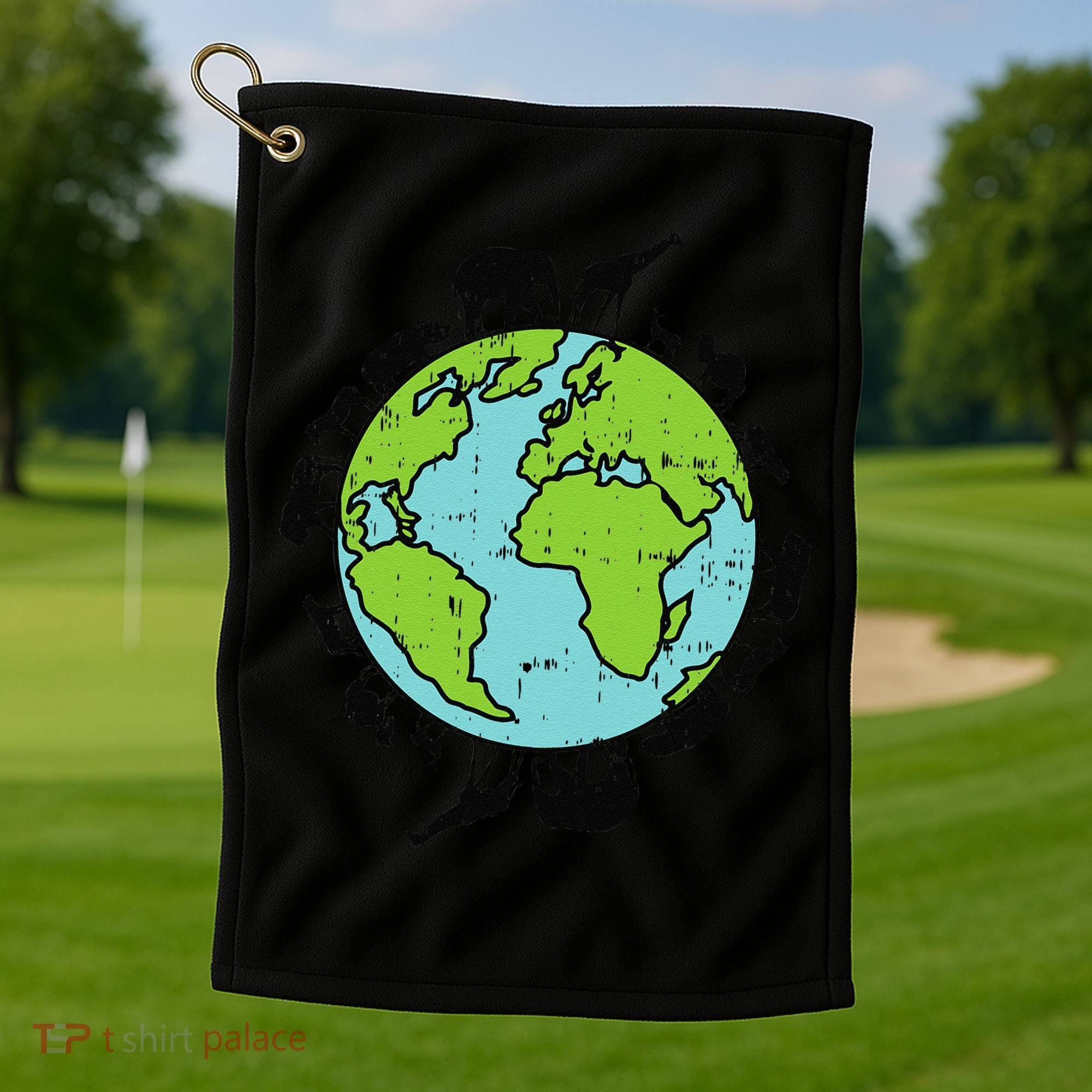 Earth Animals Wildlife Conservation Environmentalist Gift Golf Towel