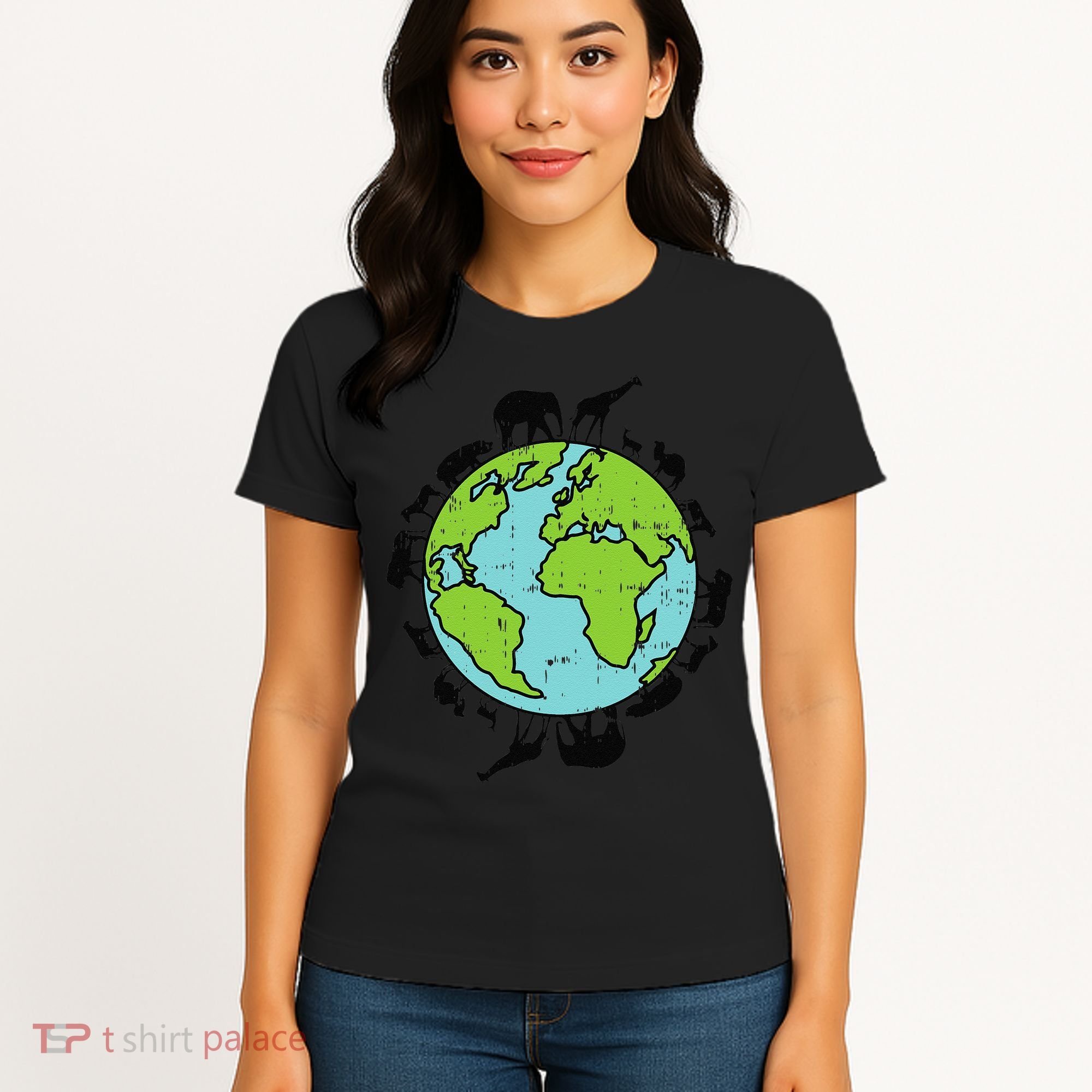 Earth Animals Wildlife Conservation Environmentalist Gift Women's T-Shirt