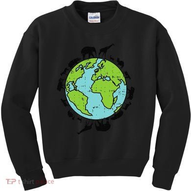 Earth Animals Wildlife Conservation Environmentalist Gift Kids Sweatshirt