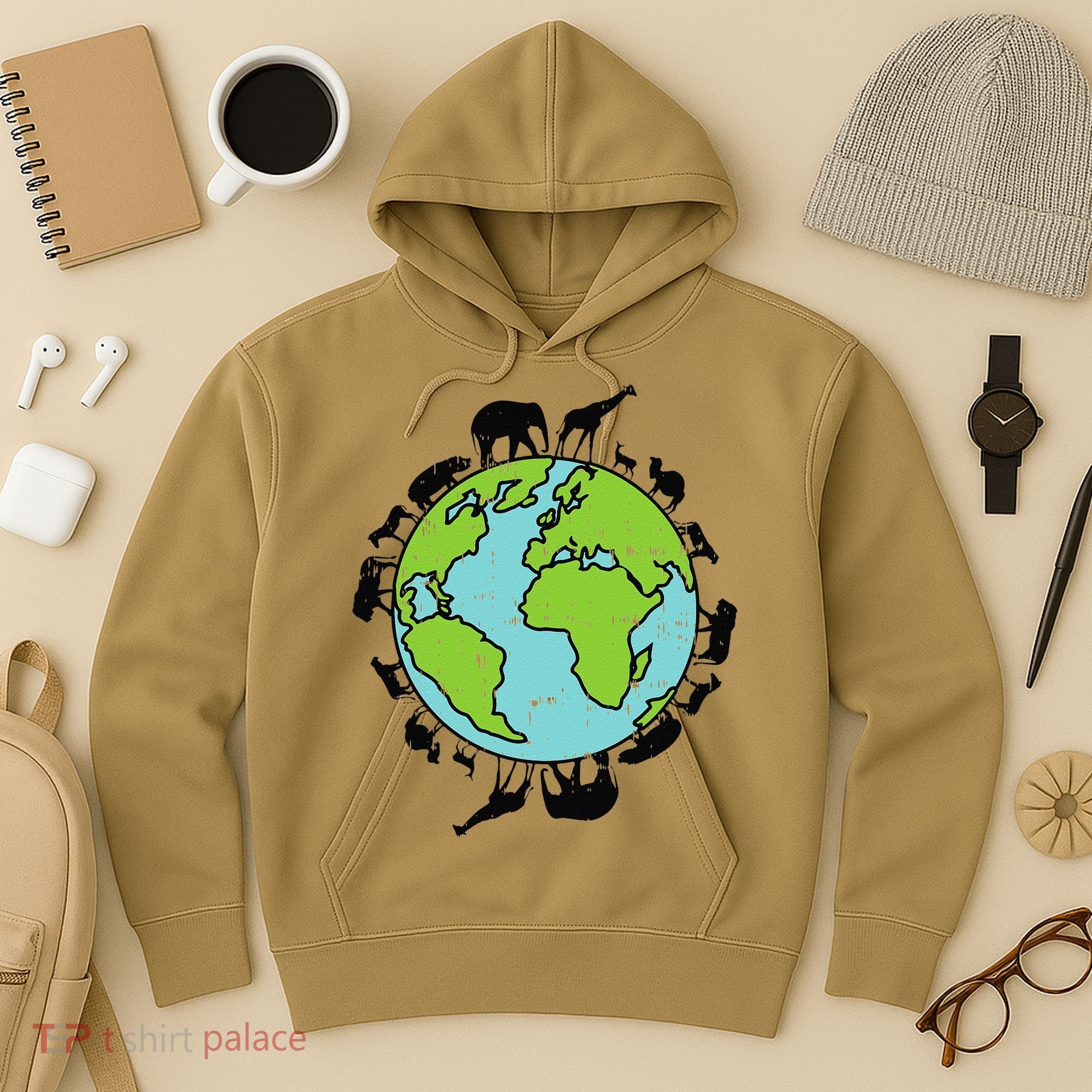 Earth Animals Wildlife Conservation Environmentalist Gift Hoodie