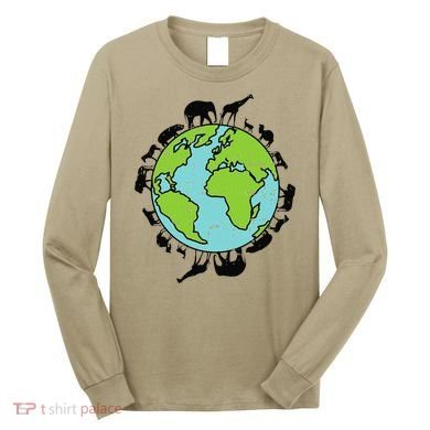 Earth Animals Wildlife Conservation Environmentalist Gift Long Sleeve Shirt