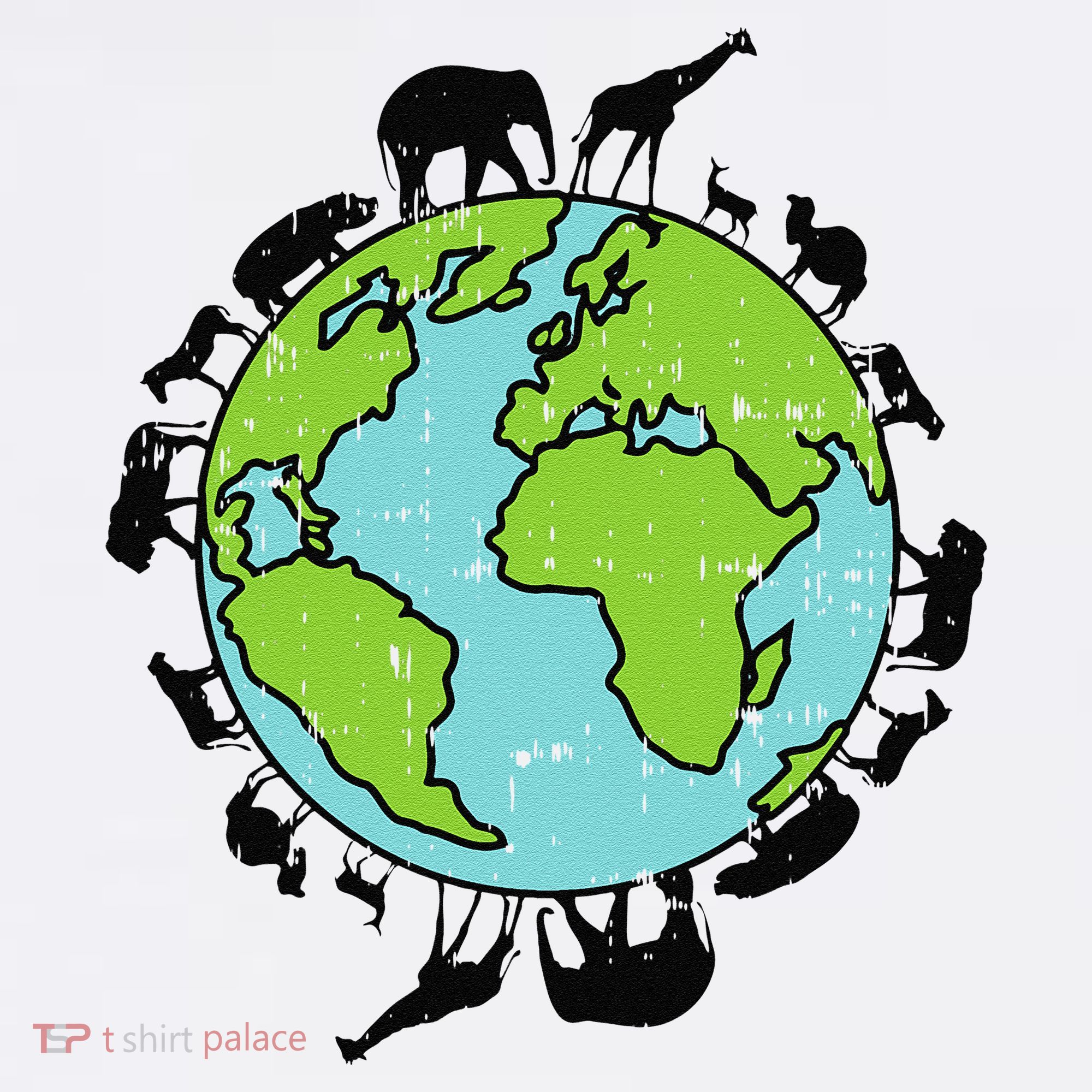 Earth Animals Wildlife Conservation Environmentalist Gift Garment-Dyed Sweatshirt