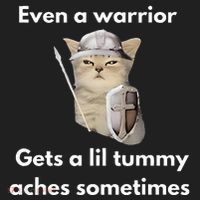 Even A Warrior Gets A Lil Tummy Aches Sometimes Women's Sweatshirt thumb 2