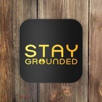 Electrician Art Women Electrical Engineer Stay Grounded Coaster thumb 0