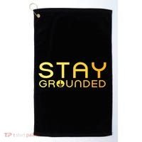 Electrician Art Women Electrical Engineer Stay Grounded Golf Towel thumb 0