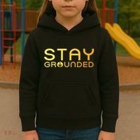 Electrician Art Women Electrical Engineer Stay Grounded Kids Hoodie thumb 3
