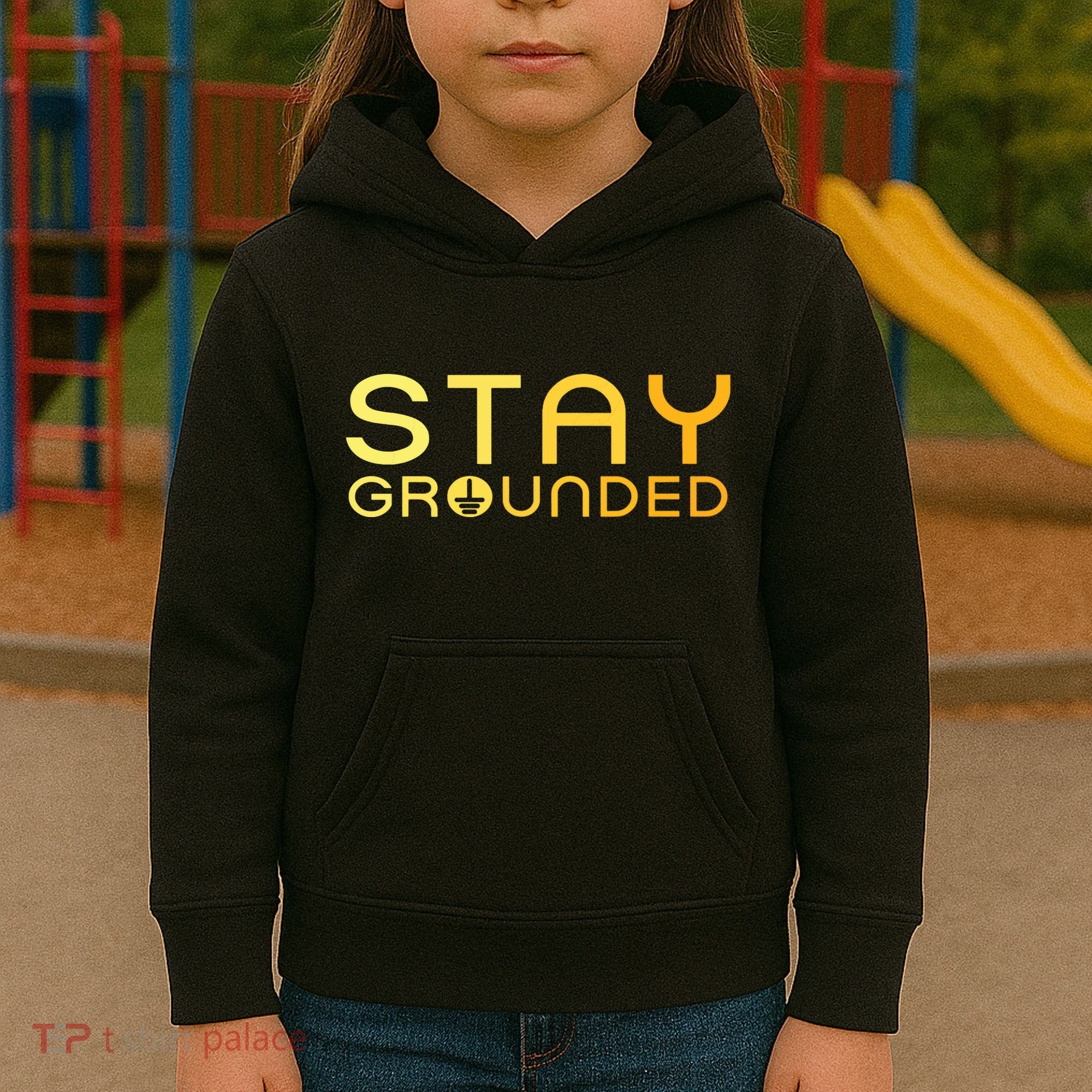 Electrician Art Women Electrical Engineer Stay Grounded Kids Hoodie