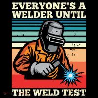 Everyone's A Welder Until The Weld Test Distressed Backpack thumb 2