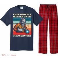 Everyone's A Welder Until The Weld Test Distressed Pajama Set thumb 0