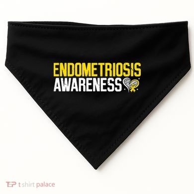 Endometriosis Awareness Yellow Ribbon USA-Made Doggie Bandana