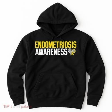 Endometriosis Awareness Yellow Ribbon Hoodie