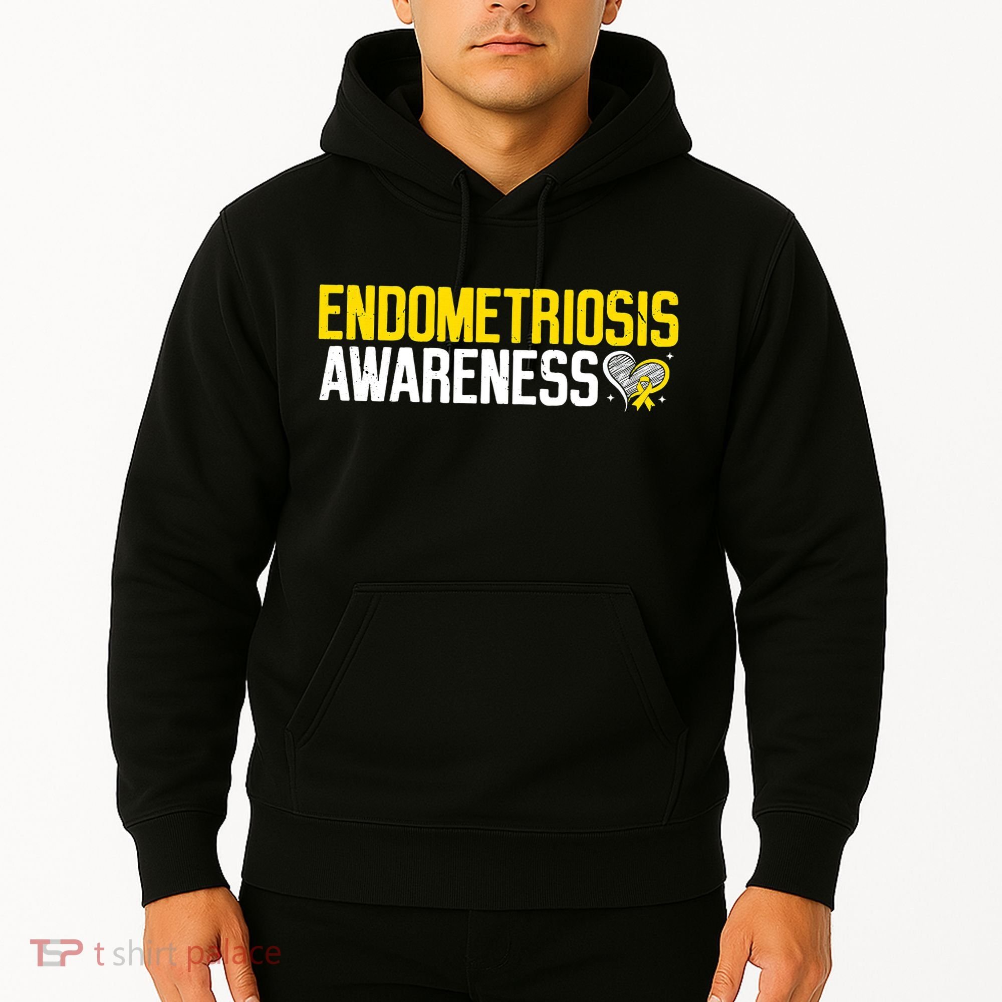 Endometriosis Awareness Yellow Ribbon Hoodie