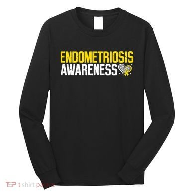 Endometriosis Awareness Yellow Ribbon Long Sleeve Shirt