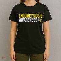 Endometriosis Awareness Yellow Ribbon T-Shirt thumb 4