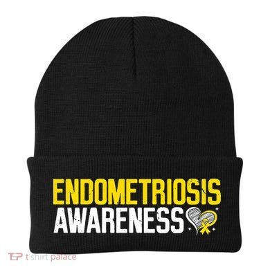 Endometriosis Awareness Yellow Ribbon Beanie