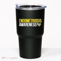 Endometriosis Awareness Yellow Ribbon Tumbler thumb 0