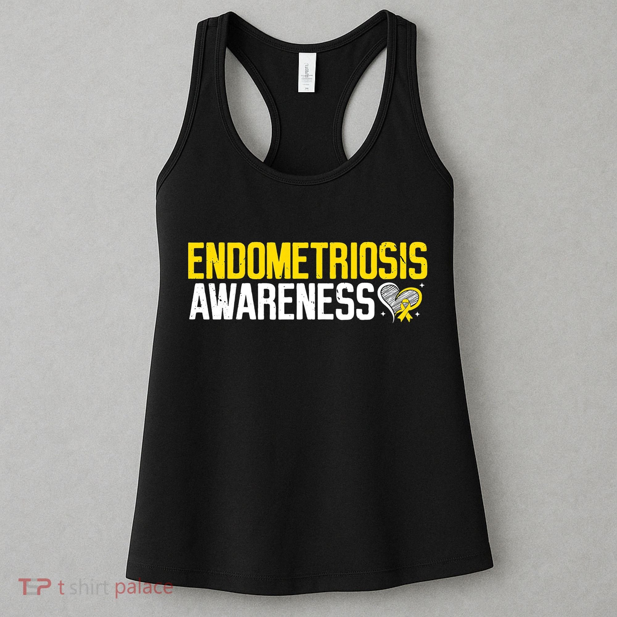 Endometriosis Awareness Yellow Ribbon Women's Tank Top