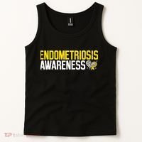 Endometriosis Awareness Yellow Ribbon Tank Top thumb 2