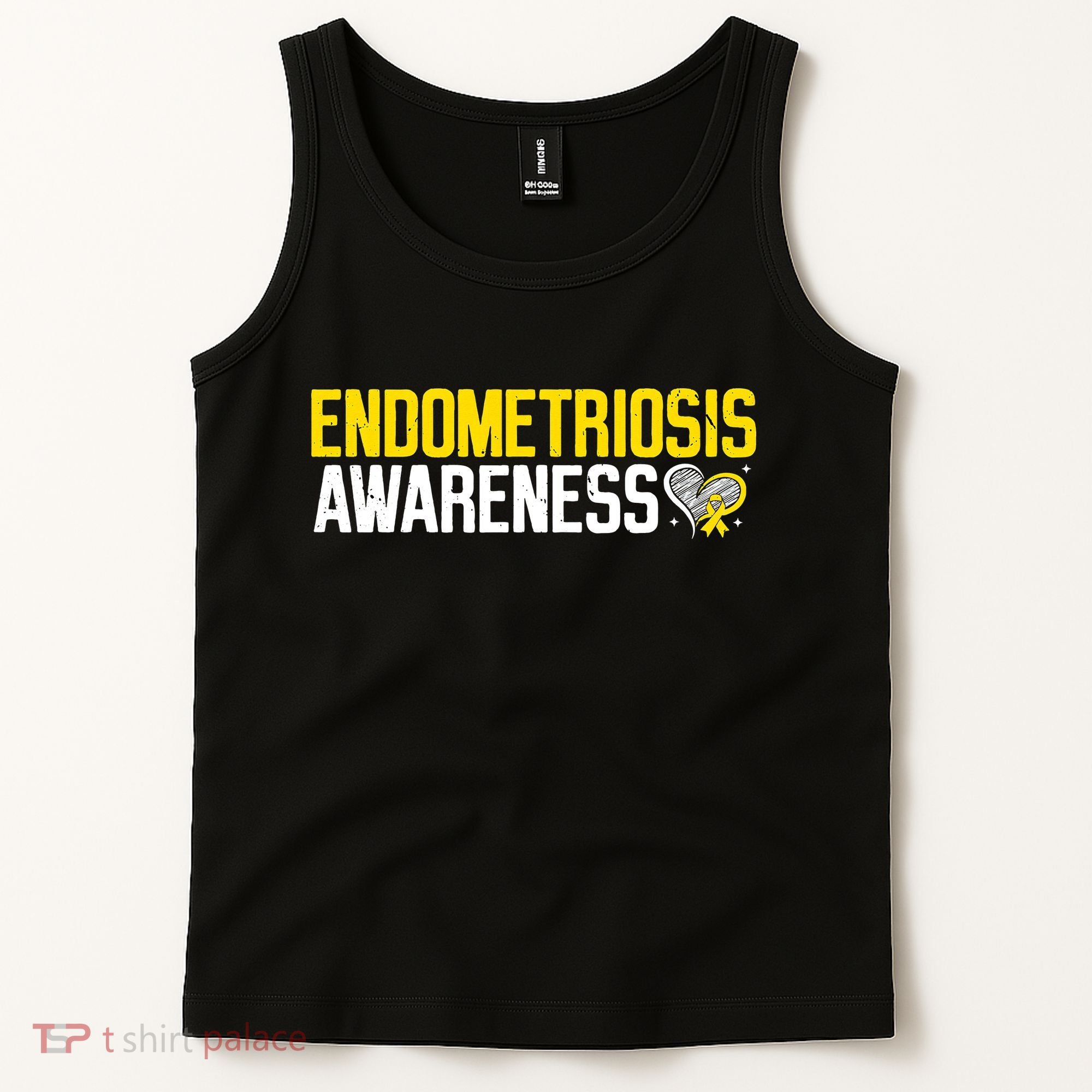 Endometriosis Awareness Yellow Ribbon Tank Top