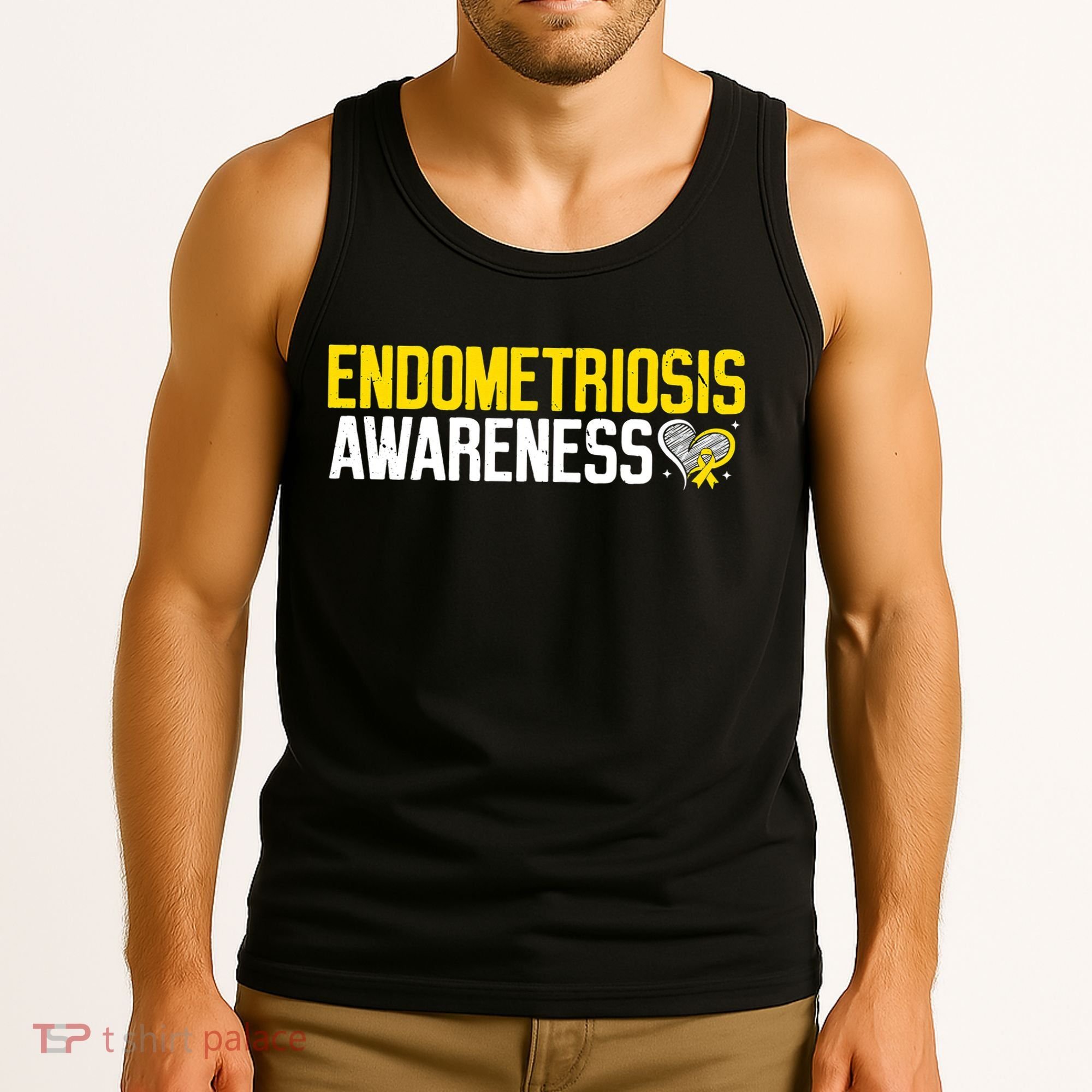 Endometriosis Awareness Yellow Ribbon Tank Top