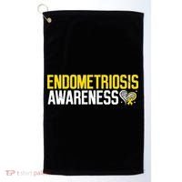Endometriosis Awareness Yellow Ribbon Golf Towel thumb 0