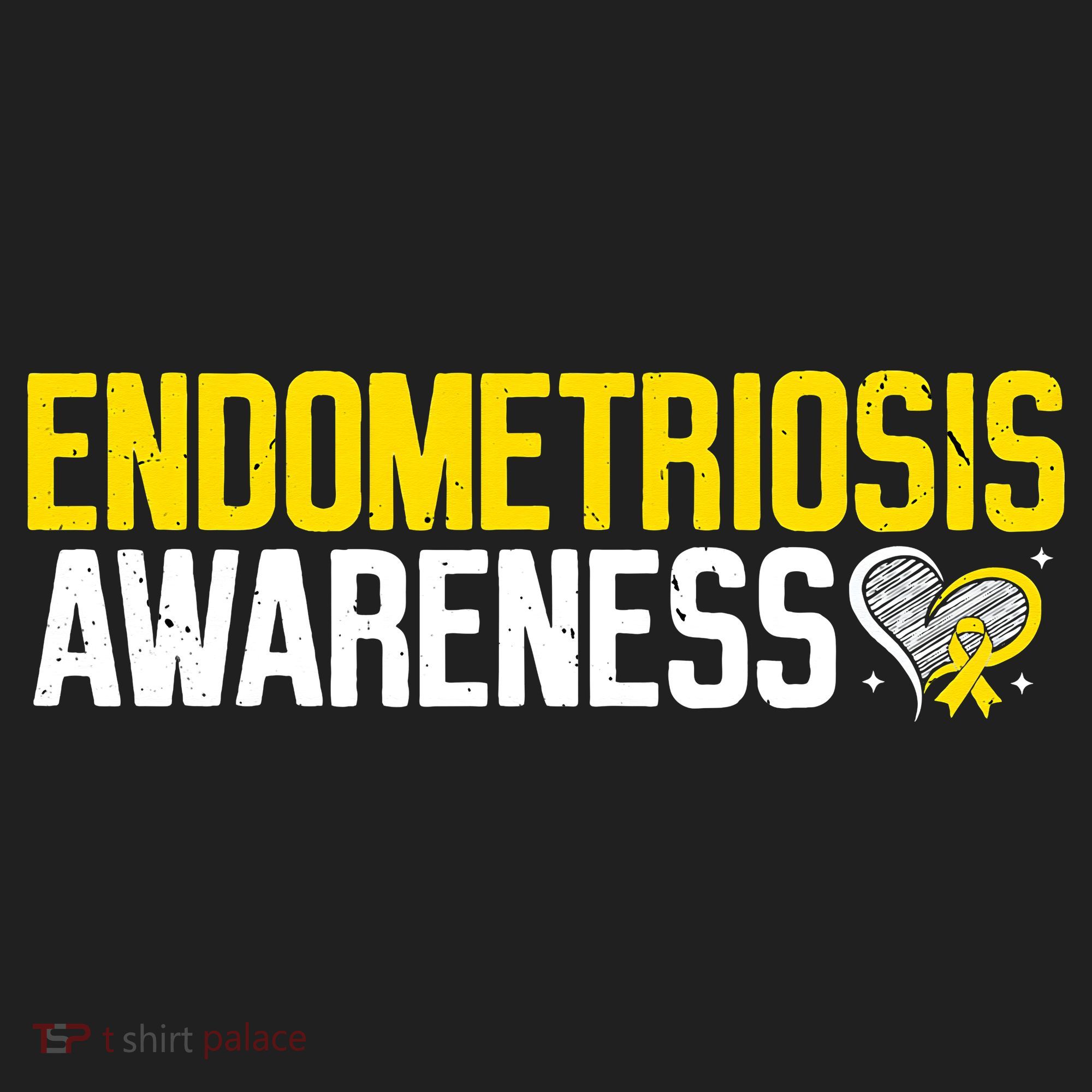 Endometriosis Awareness Yellow Ribbon Golf Towel