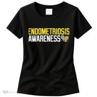 Endometriosis Awareness Yellow Ribbon Women's T-Shirt thumb 0