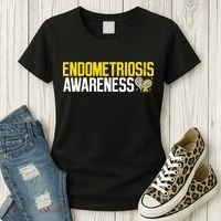 Endometriosis Awareness Yellow Ribbon Women's T-Shirt thumb 3
