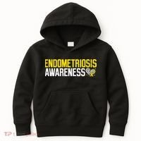 Endometriosis Awareness Yellow Ribbon Kids Hoodie thumb 0