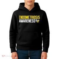 Endometriosis Awareness Yellow Ribbon Kids Hoodie thumb 4