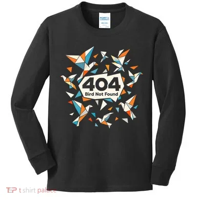 Error Bird 404 Not Found Kids Long Sleeve Shirt