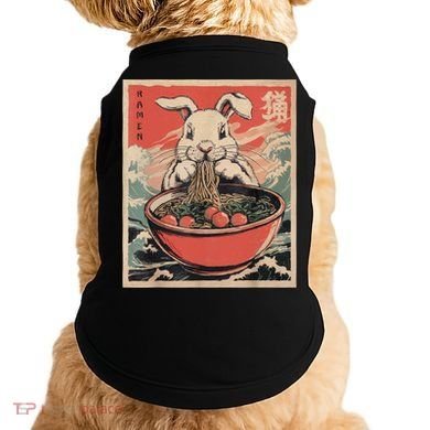 Easter Bunny Anime Ramen Tees Japanese Kawaii Funny Graphic  Doggie Tank