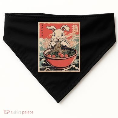 Easter Bunny Anime Ramen Tees Japanese Kawaii Funny Graphic  USA-Made Doggie Bandana