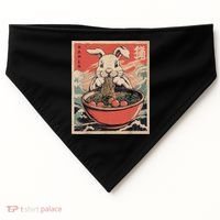 Easter Bunny Anime Ramen Tees Japanese Kawaii Funny Graphic  USA-Made Doggie Bandana thumb 0