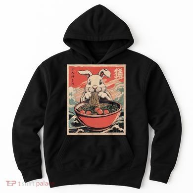 Easter Bunny Anime Ramen Tees Japanese Kawaii Funny Graphic  Hoodie