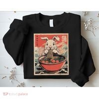 Easter Bunny Anime Ramen Tees Japanese Kawaii Funny Graphic  Sweatshirt thumb 2