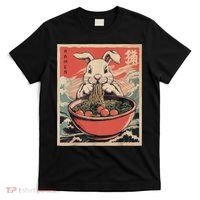 Easter Bunny Anime Ramen Tees Japanese Kawaii Funny Graphic  T-Shirt thumb 0