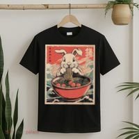 Easter Bunny Anime Ramen Tees Japanese Kawaii Funny Graphic  T-Shirt thumb 2