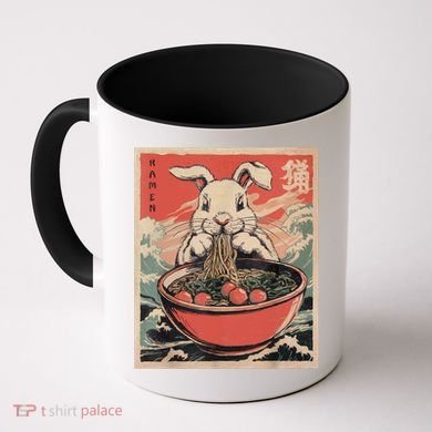 Easter Bunny Anime Ramen Tees Japanese Kawaii Funny Graphic  Coffee Mug