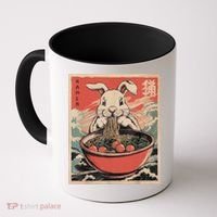 Easter Bunny Anime Ramen Tees Japanese Kawaii Funny Graphic  Coffee Mug thumb 0