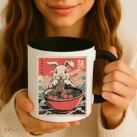 Easter Bunny Anime Ramen Tees Japanese Kawaii Funny Graphic  Coffee Mug thumb 3