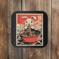 Easter Bunny Anime Ramen Tees Japanese Kawaii Funny Graphic  Coaster thumb 0